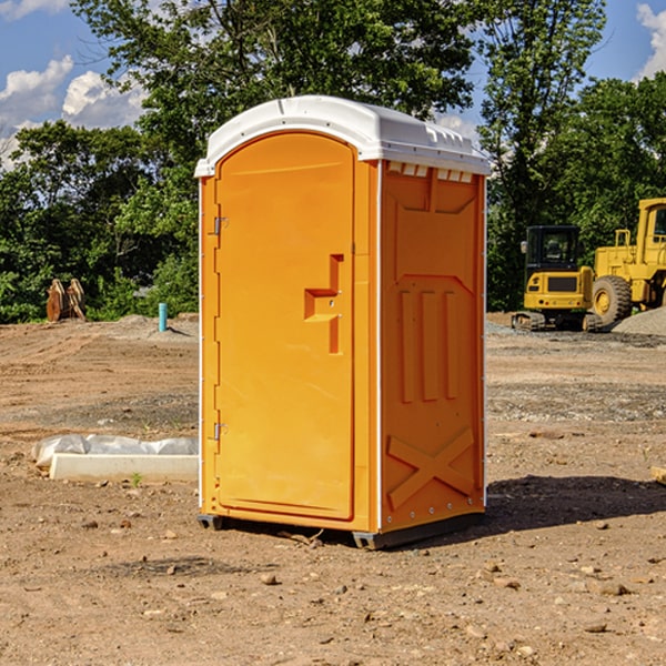 how often are the portable restrooms cleaned and serviced during a rental period in New Haven